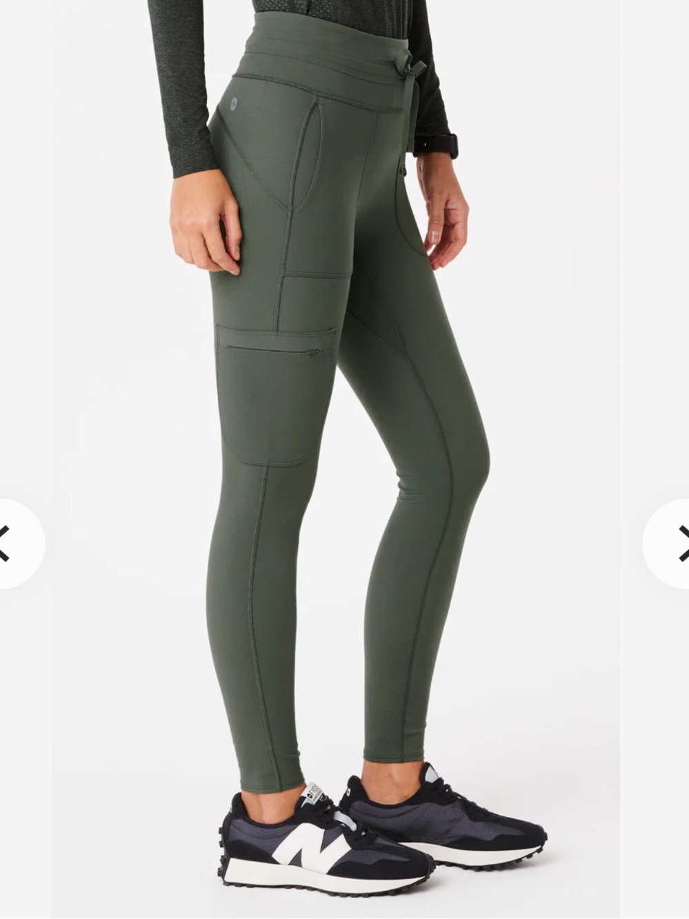 FIGS Moss High-Rise Skinny Leg Leggings with Pockets